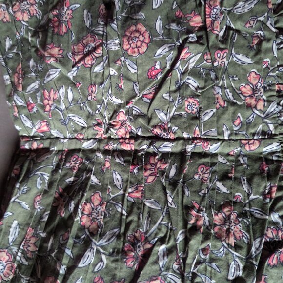 Sézane Julia Skirt | Khaki Indian flowers - Picture 6 of 16